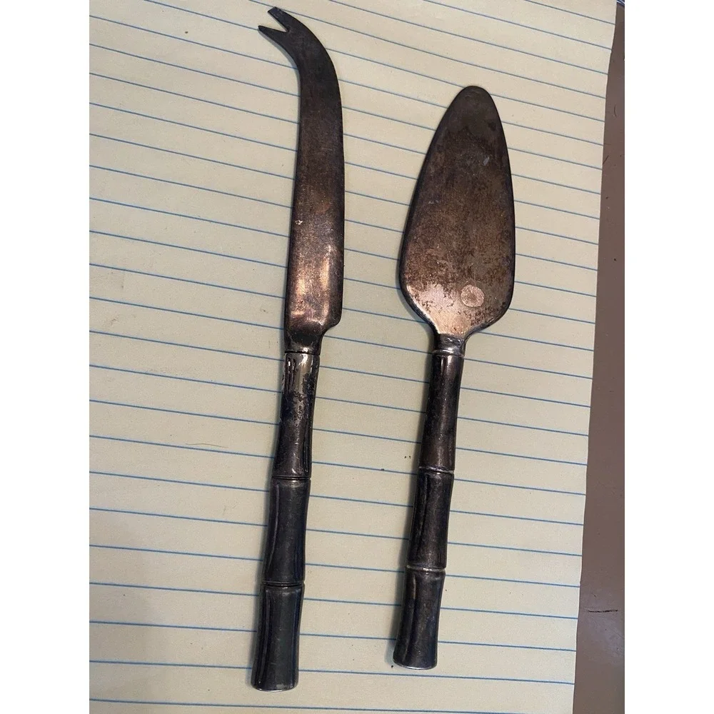 Bamboo Silver 237 Dinner Knife/ Slice Tableware Set of 2